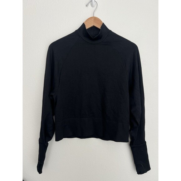 Lululemon Women's Engineered Warmth Pullover Mock Neck Black Size 8 Athleisure - Picture 6 of 10